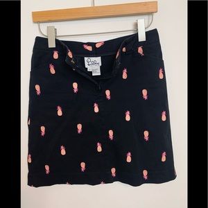 Lilly Pulitzer Embroidered Pineapple Mini Skirt